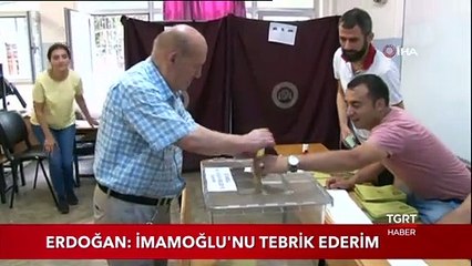 Cumhurbaşkanı Erdoğan: "İmamoğlu’nu Tebrik Ederim"