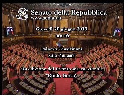 Roma - Cerimonia di consegna dei premi Guido Dorso (20.06.19)