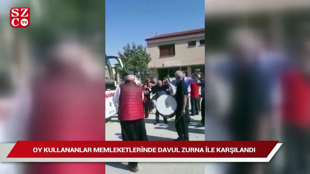 İstanbul'da oy kullananlar memleketlerinde davul zurna ile karşılandı