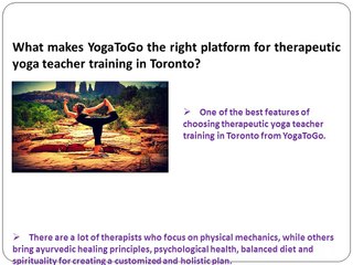 Availing the therapeutic yoga teacher training in Toronto