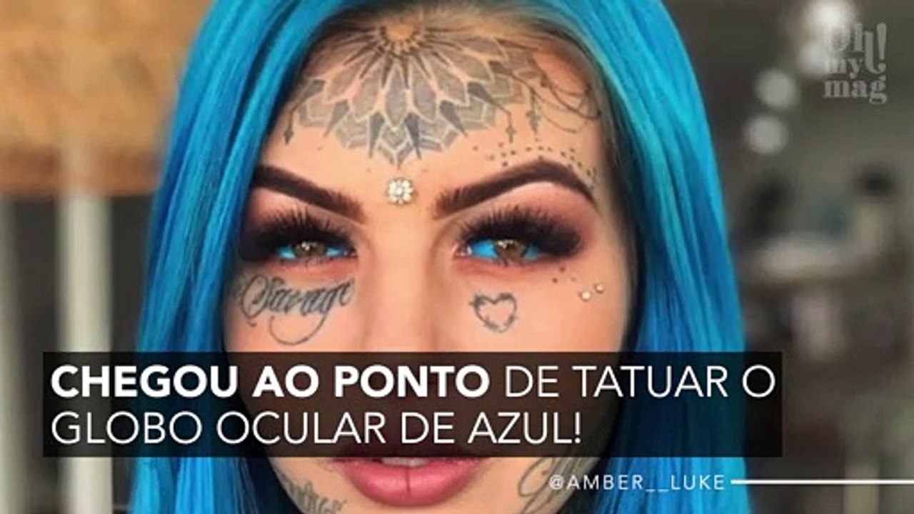 Ela tatuou os olhos e usa piercings e tatuagens no valor de 22.400 euros