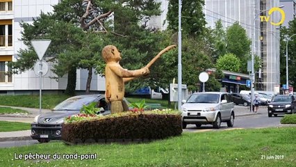 Sans commentaire: sculpture du pêcheur à Onex