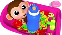 Finger Family Song Learn Colors with Baby Monkey and Bath Time Nursery Rhymes & Kids Songs