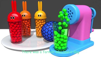 Finger Family Song Learn Colors Squishy Balls and Wooden Hammer Nursery Rhymes & Kids Songs