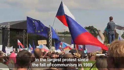 Czechs demand PM quit in largest protest since communism