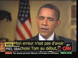 Barack Obama : "j'ai foiré" ("I screwed up" VOSTF)