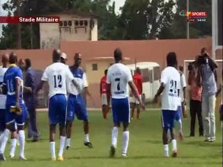 teams warming up ahead of match