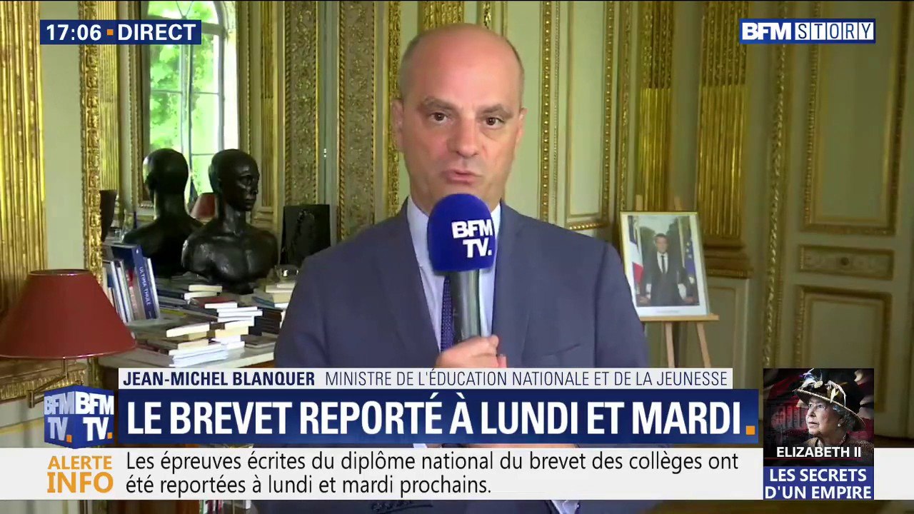 Brevet des collèges reporté: Jean-Michel Blanqu...