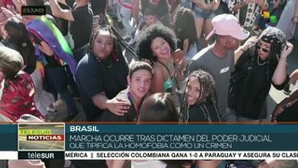 Rechazan brasileños en marcha LGBTI discurso homofóbico del pdte.
