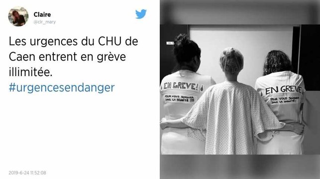 CHU de Caen : le service des urgences en grève illimitée
