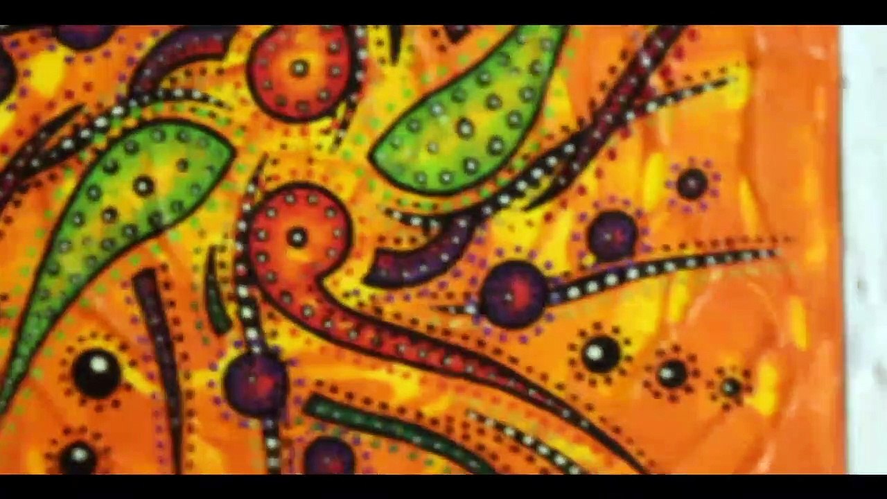 œuvre d'art contemporaine : Sens du mouvement jaune orange.