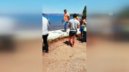 Marmaris Kızkumu Plajı'ndaki ruhsatsız su sporları parkuru kaldırıldı - MUĞLA