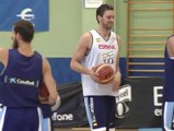 La selección española de baloncesto se prepara para el Mundial