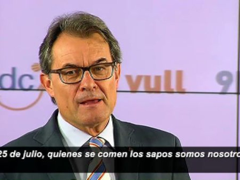 Artur Mas: "A 25 de julio quienes se comen los sapos somos nosotros y no nos quejamos"
