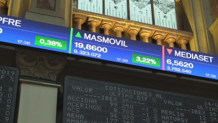 La Bolsa española cierra la primera sesión de la semana con un descenso del 0,38%