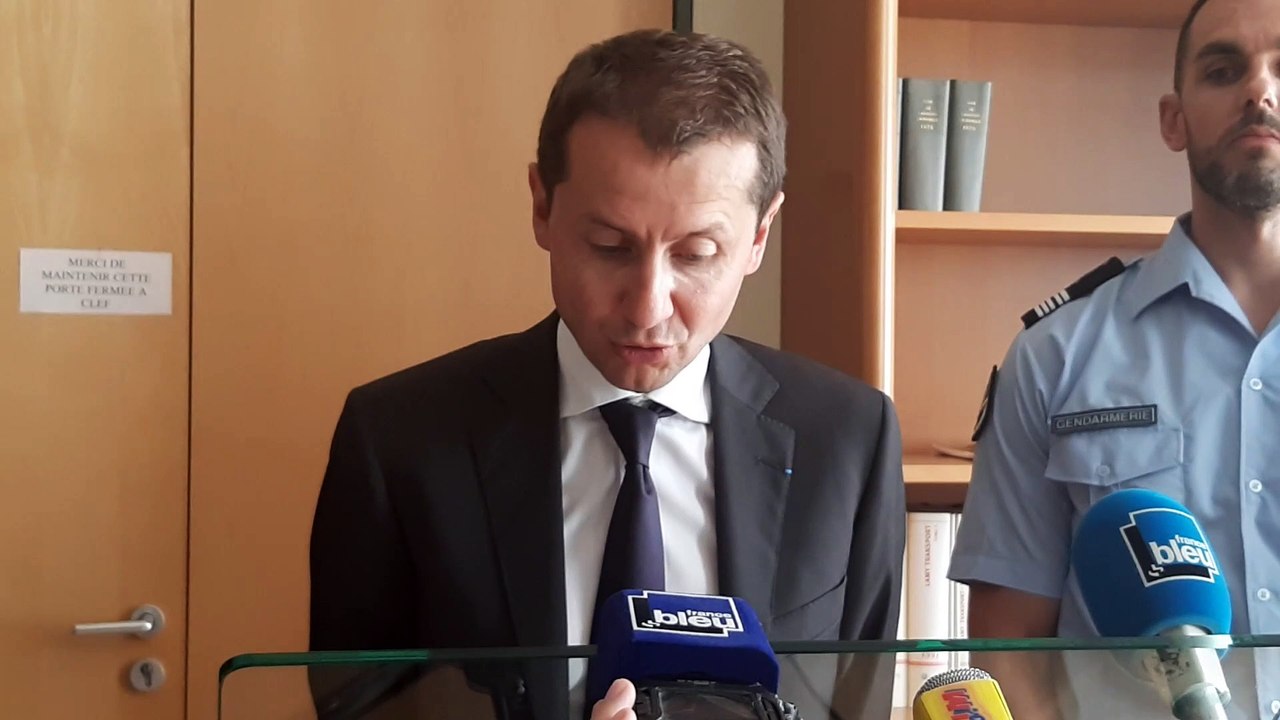 Le procureur de la Republique d'Épinal, Nicolas Heitz, s'exprime après le meurtre d'un trentenaire de Châtel-sur-Moselle