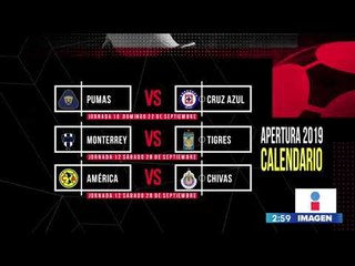 La fecha de los partidos más relevantes del Apertura 2019 | Adrenalina