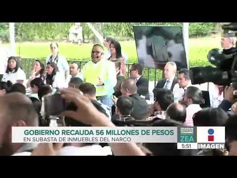 Gobierno recauda 56 millones de pesos en subasta de inmuebles del narco | Noticias con Francisco Zea