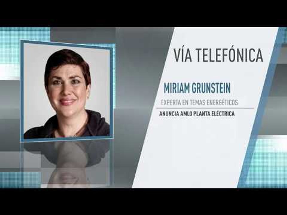 Falta definir acciones para creación de planta eléctrica propuesta por AMLO: Miriam Grunstein
