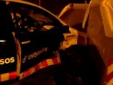 Detenidos tres atracadores al chocar contra un coche patrulla de los Mossos