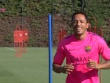 Los azulgranas Adriano y Rafinha se incorporan a los entrenamientos al margen de sus compañeros