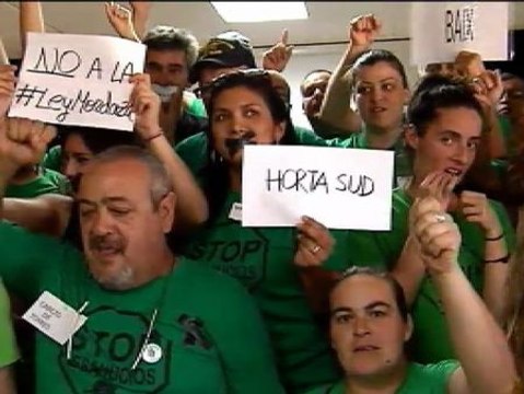 Miembros de la PAH expresan su rechazo a la Ley Mordaza