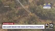 RAW: Crews battling 2nd alarm brush fire near Scottsdale/Dynamite