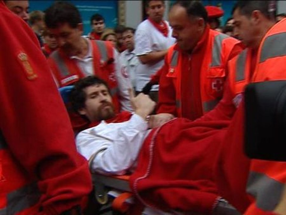 Dos heridos por asta de toro en el encierro de sanfermines