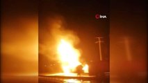 Kimyasal yüklü tanker alev alev yandı: 3 yaralı
