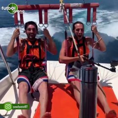 Yusuf Yazıcı yerden metrelerce yüksekte..