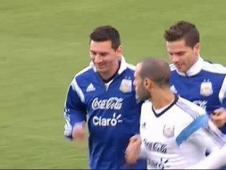 Messi, feliz con Argentina