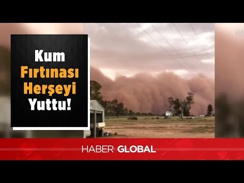 Kum Fırtınası Önüne Gelen Her Şeyi Böyle Yuttu! İnanılmaz Görüntüler!