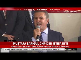 Mustafa Sarıgül CHP'den İstifa Etti
