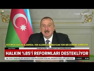 Araştırmaya Göre; Halkın %90,5'i Aliyev'in Reformlarını Destekliyor