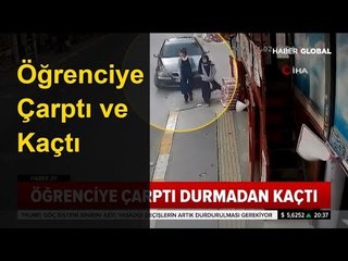 Kaldırımdaki Öğrenciye Çarptı Kaçtı