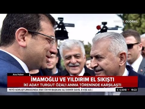 Ekrem İmamoğlu ve Binali Yıldırım El Sıkıştı