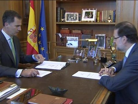 El Rey mantiene su primer despacho con Mariano Rajoy