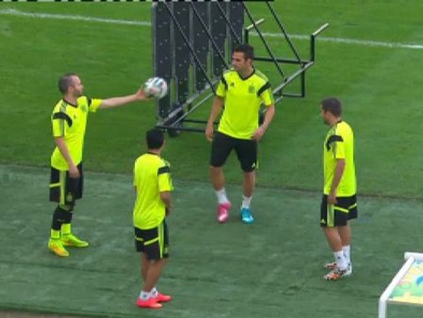 La selección española prepara su partido ante Chile