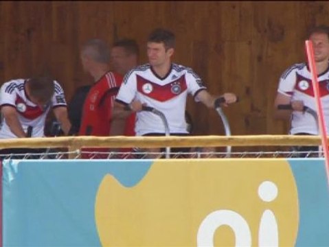 Caras sonrientes en el entrenamiento de la Selección alemana