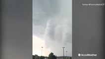 Onlookers in awe as they spot a potential tornado