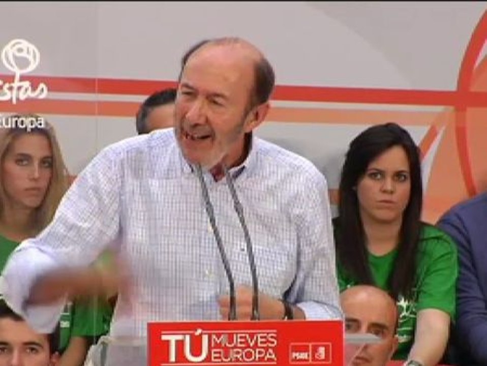 Rubalcaba: "Tenemos que votar en A para que no ganen quienes pagan en B"