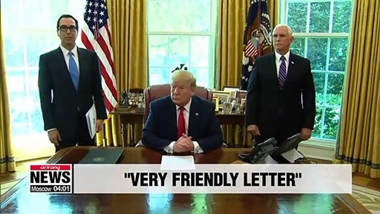 Trump says he sent "very friendly" letter to N. Korean leader Kim Jong-un