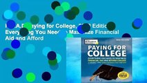 R.E.A.D Paying for College, 2019 Edition: Everything You Need to Maximize Financial Aid and Afford