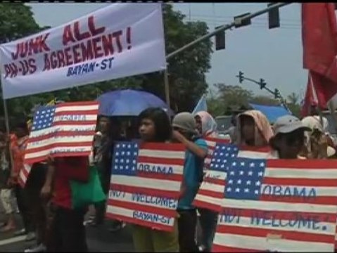 Protestas contra la visita de Obama a Filipinas