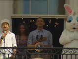 Barack Obama, junto con su esposa y un conejo de Pascua, han celebrado la Semana Santa