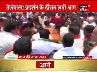 9 महीने की बच्ची से रेप के विरोध में पुतले जला रहे चार भाजपा कार्यकर्ता आग में झुलसे