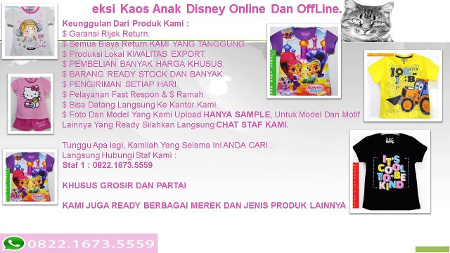 BONUS…!! WA 0822.1673.5559, Penjahit Busana Anak Merk Disney