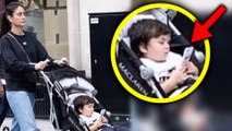 Taimur Ali Khan Plays On Phone While Kareena Kapoor Khan Takes Him For A RIDE