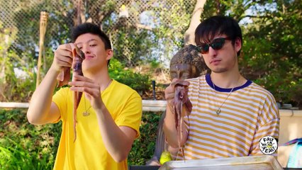 Joji and Rich Brian Learn How to Make Sushi | Feast Mansion
