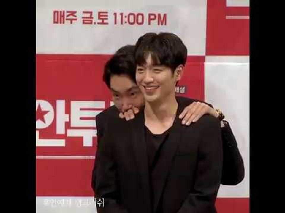 161025 '안투라지' 제작발표회 (서강준 녹인 조진웅 애교) Seo Kang Joon